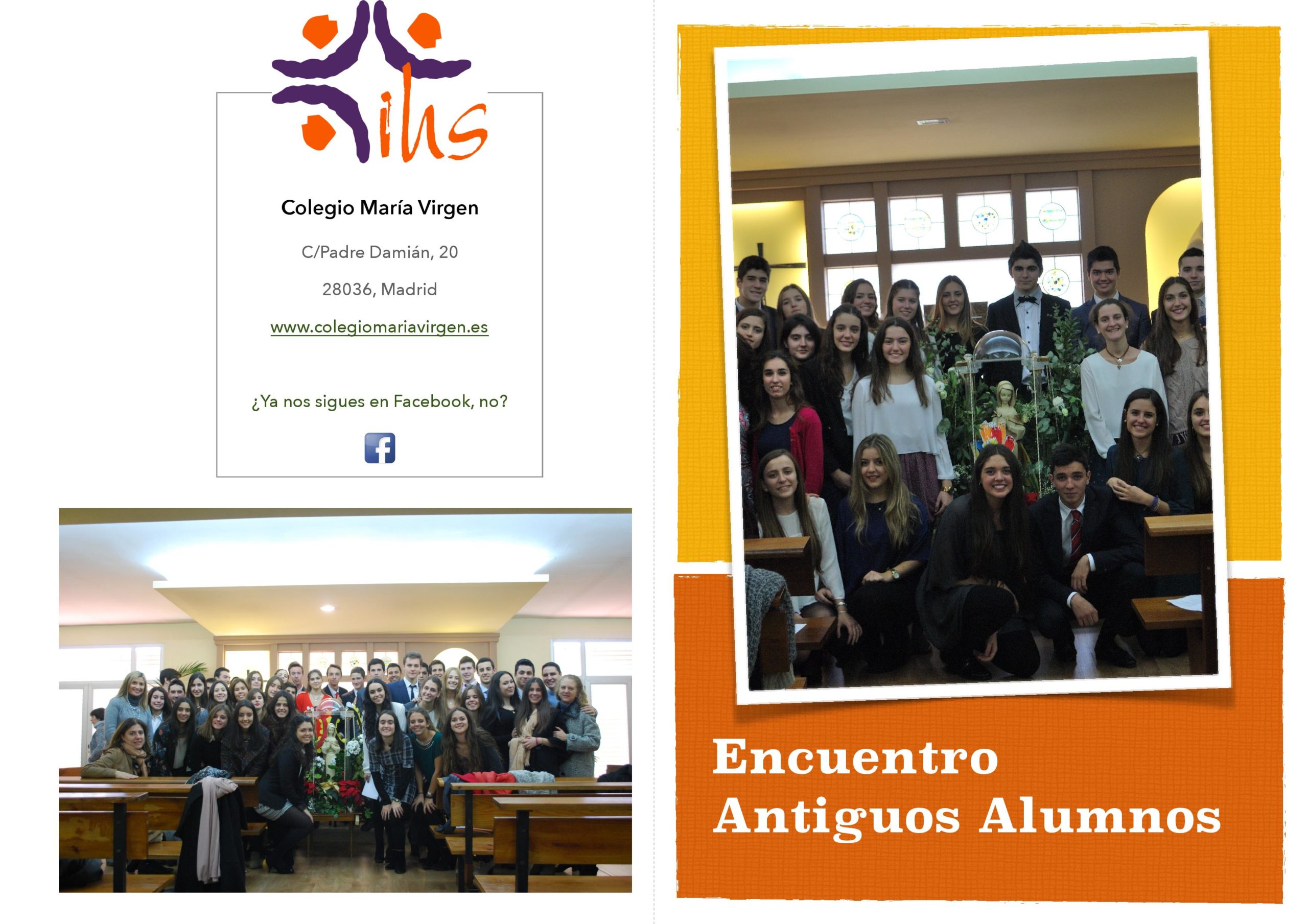 Invitación Antiguos Alumnos Colegio María Virgen Chamartín